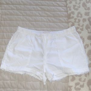 Cloth & Stone white linen shorts womens
